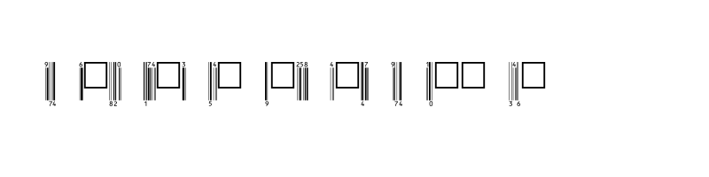 font preview of barcode eanbwrp72tt