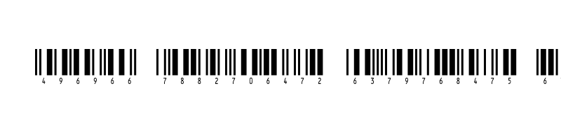 font preview of barcode inthrp24dltt