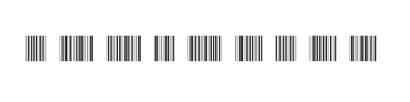 font preview of barcode intp48dmtt