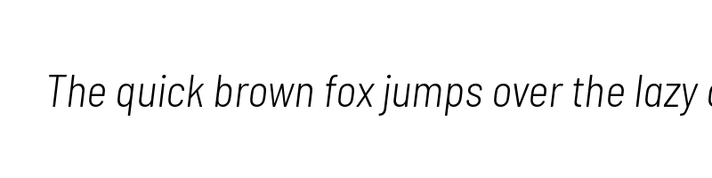 font preview of barlow semi condensed light italic
