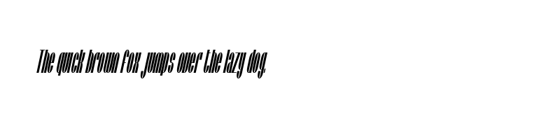 font preview of baroquesque condensed oblique