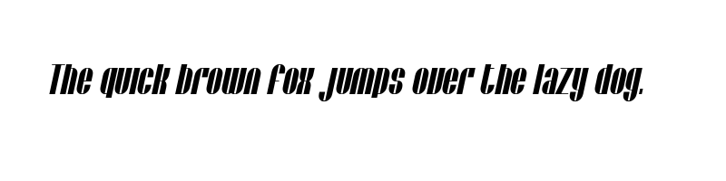 font preview of baroquesque extended oblique