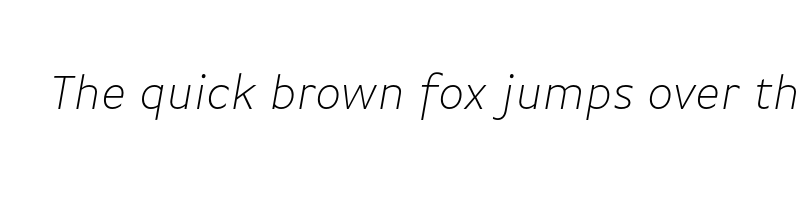 font preview of basic gothic pro extralight italic