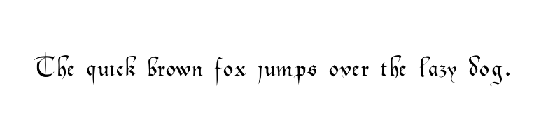 font preview of bastarda