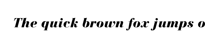 font preview of bauer bodoni std black italic