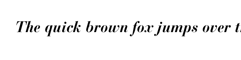 font preview of bauer bodoni std bold italic