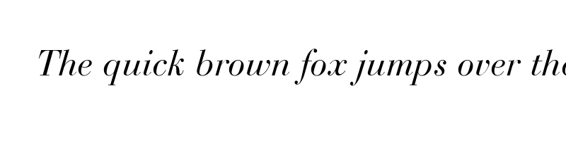 font preview of bauer bodoni std roman italic