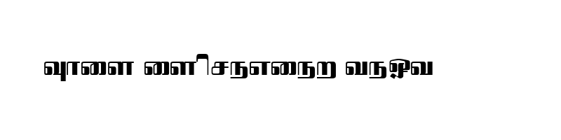 font preview of Bavani Regular