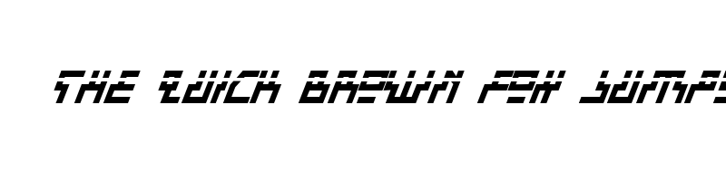font preview of beam rider bold italic laser