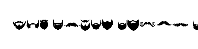font preview of beard