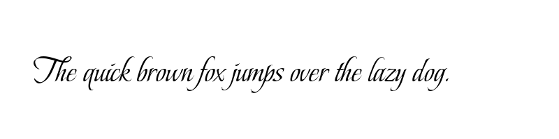 font preview of beau rivage regular