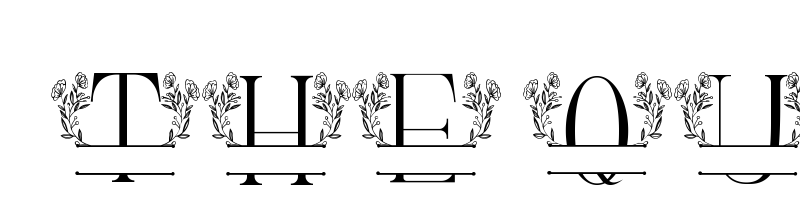 font preview of beauty blossom line monogram
