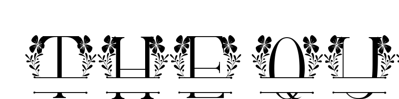 font preview of beauty floral line monogram