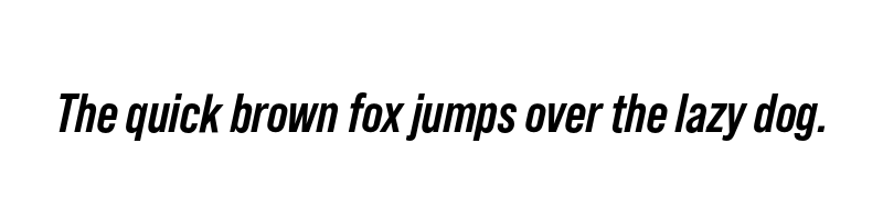 font preview of bebas neue pro bold italic