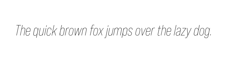 font preview of bebas neue pro light italic