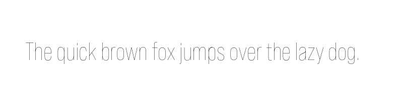 font preview of bebas neue pro thin