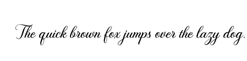 font preview of bela yasmine