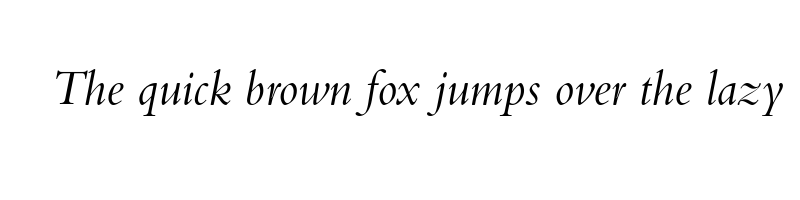 font preview of bembo italic