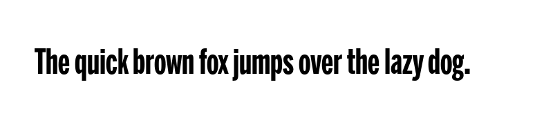 font preview of benton sans extra compressed bold