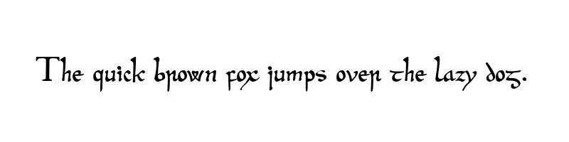 font preview of beowulf modern