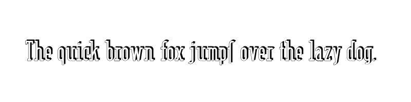 font preview of berlin email serif shadow