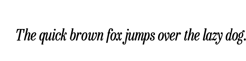 font preview of besley condensed italic