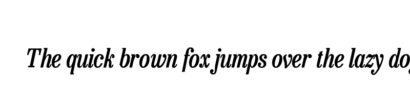 font preview of besley condensed medium italic