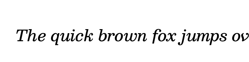 font preview of besley medium italic