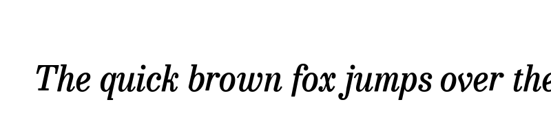 font preview of besley narrow medium italic