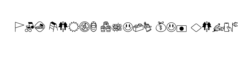 font preview of bhelt dingbats