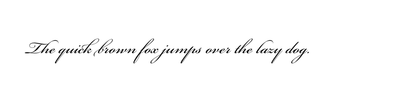 font preview of bickham script pro 3 regular