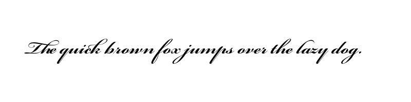 font preview of bickham script pro bold