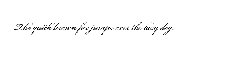 font preview of bickham script pro regular