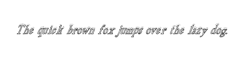 font preview of biscuit made italic