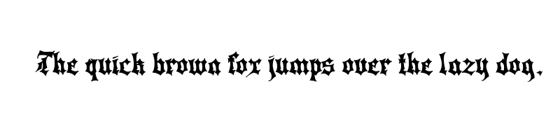 font preview of black child