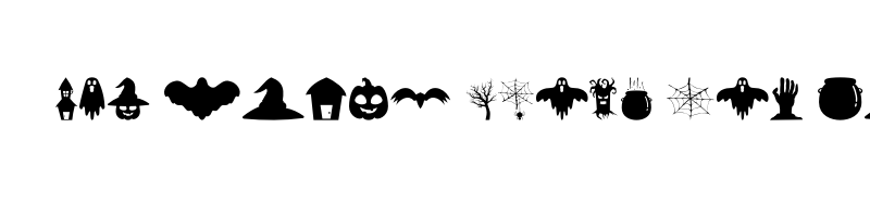 font preview of black wizard symbols