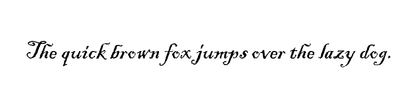 font preview of blackadder itc regular