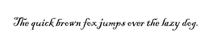 font preview of blackadder itc std regular