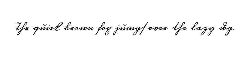 font preview of blackletter hand
