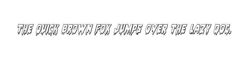 font preview of bloodlust 3d italic