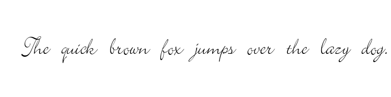 font preview of blooming elegant sans