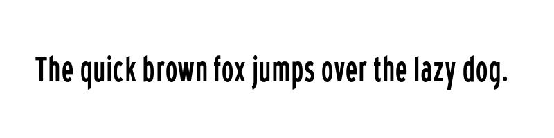 font preview of blue highway condensed