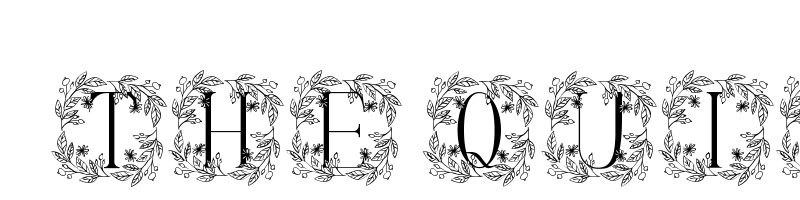 font preview of blue spring floral monogram regular