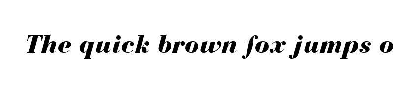font preview of bodoni recut black ssi black italic