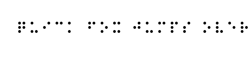 font preview of Braille Regular