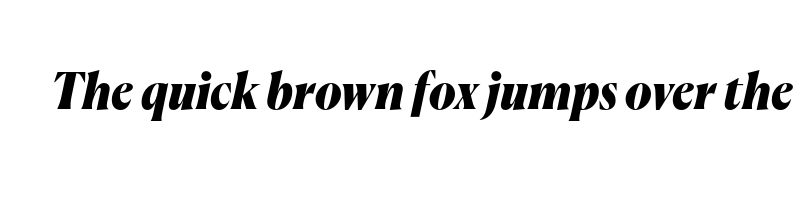 font preview of Canela BlackItalic Trial