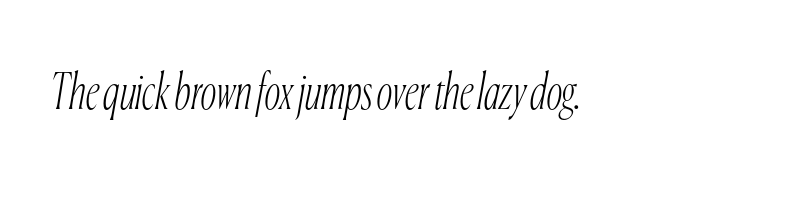 font preview of CanelaCondensed ThinItalic Trial