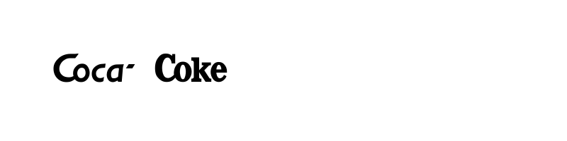 font preview of cocacola