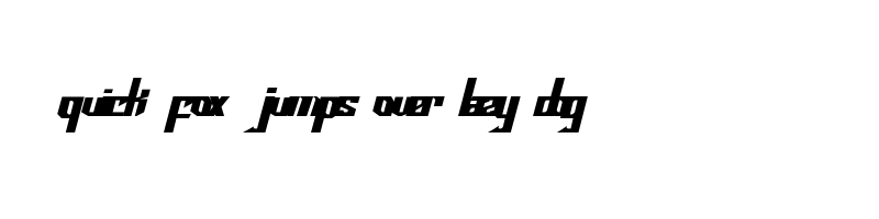 font preview of Cybergame Regular Italic