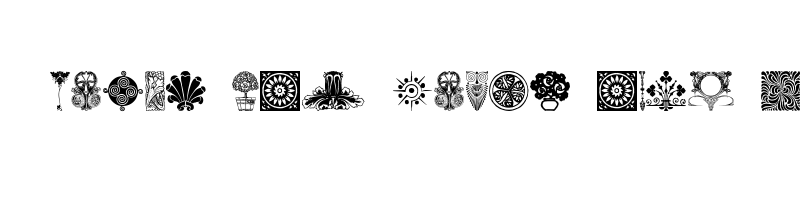 font preview of DesignerMotifsThree Regular